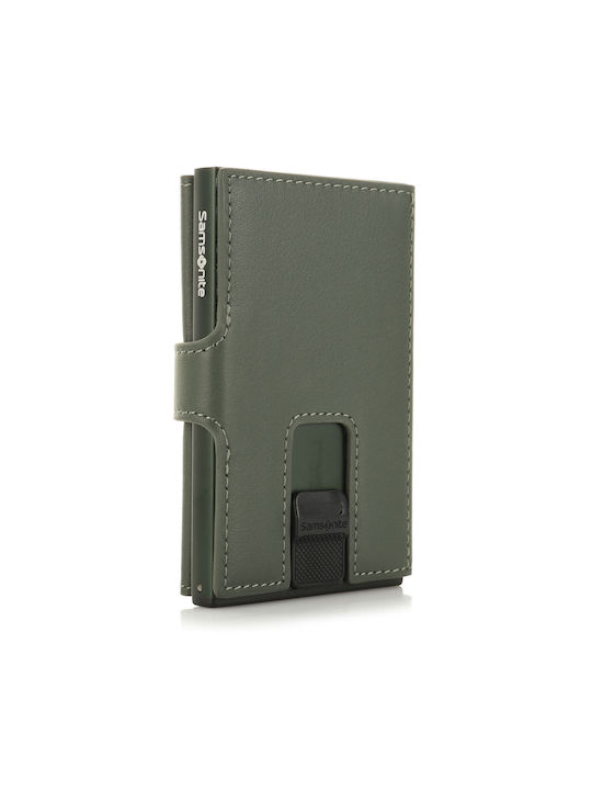 Samsonite Men's Card Wallet with Slide Mechanism Khaki