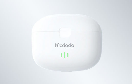 Mcdodo HP-2780 In-ear Bluetooth Handsfree Ακουστικά με Αντοχή στον Ιδρώτα και Θήκη Φόρτισης Λευκά