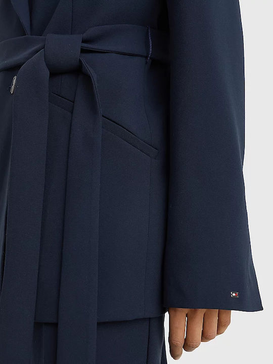 Tommy Hilfiger Damen Gekreuzt Blazer Marineblau