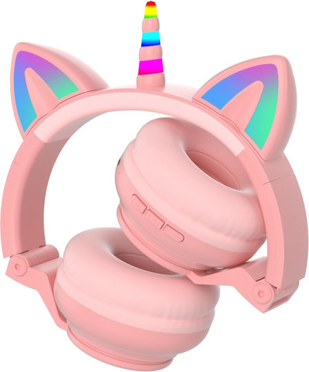 Unicorn STN27 Ασύρματα / Ενσύρματα Παιδικά On Ear Ακουστικά με Ραδιόφωνο με 7 ώρες Λειτουργίας Ροζ