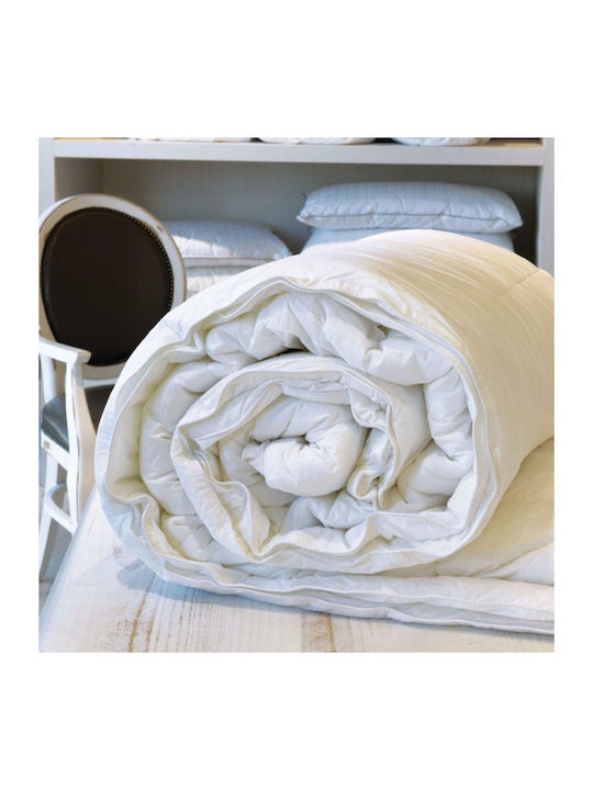 Kentia Duvet Single with Hollowfiber Filling 160x240cm 4 Seasons White 400 GSMGsm 13.5 togs Togs