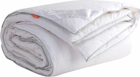 Nef-Nef Homeware Πάπλωμα Μονό Πουπουλένιο 160x220εκ. Duck Down 60/40 White Linen 210 GSM 10 togs