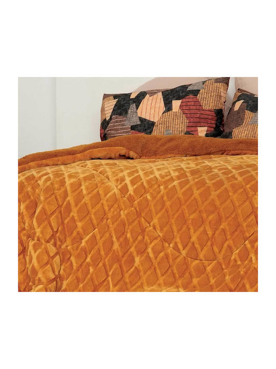Palamaiki Κουβερτοπάπλωμα Υπέρδιπλο 240x260εκ. Nadine Gold 740 GSM