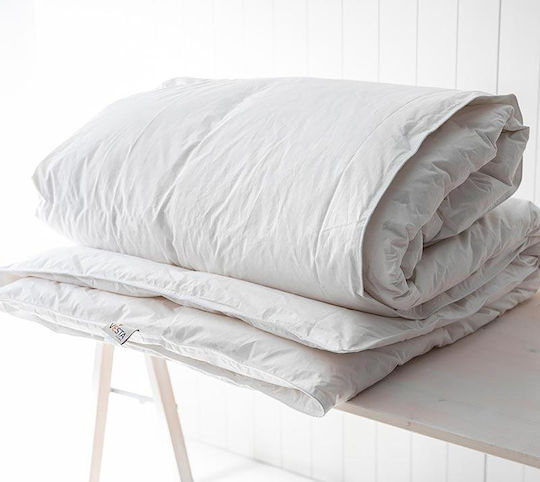 Vesta Home Duvet Queen Down 220x230cm Luxor Light White 10.5 togs Togs