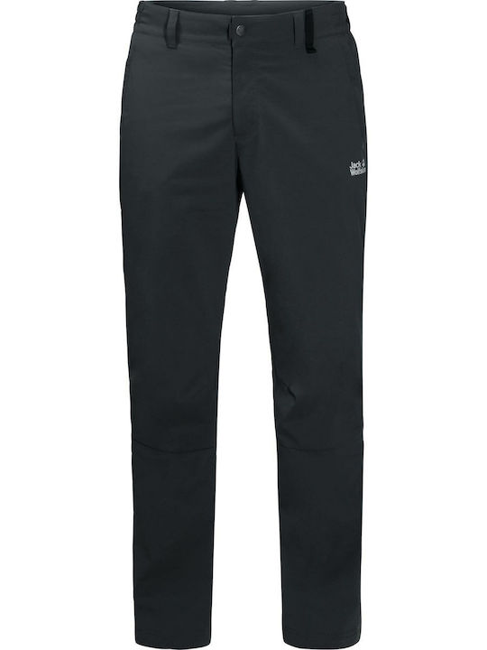 Jack Wolfskin Activate Ανδρικό Μακρύ Παντελόνι Πεζοπορίας Μαύρο