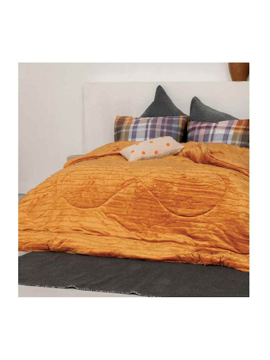 Palamaiki Κουβερτοπάπλωμα Μονό 160x240εκ. Gwen Gold 640 GSM