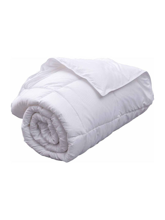 Palamaiki Duvet Single with Microfiber Filling 160x240cm Stripe White Comfort 300 GSMGsm 7.5 togs Togs
