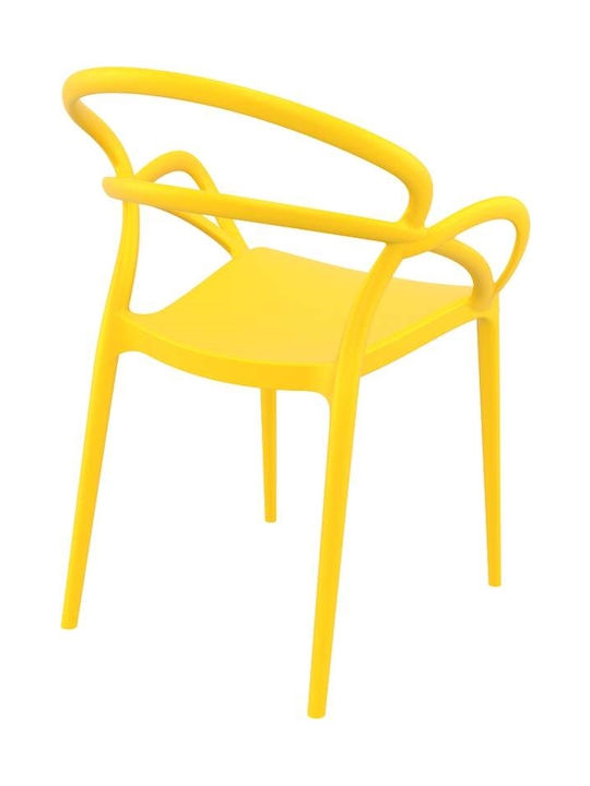 Outdoor Chair Polypropylene Mila Yellow 58x74x98cm