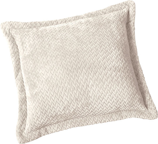 Guy Laroche Rombus Σετ Κουβέρτα Fleece Υπέρδιπλη 220x240εκ. Ecru