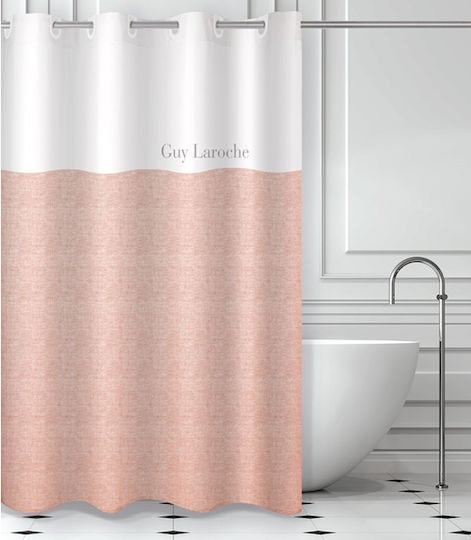 Guy Laroche Finesse Душ Завеса Тъканна с Втулки 240x190см Корал 1128030121013