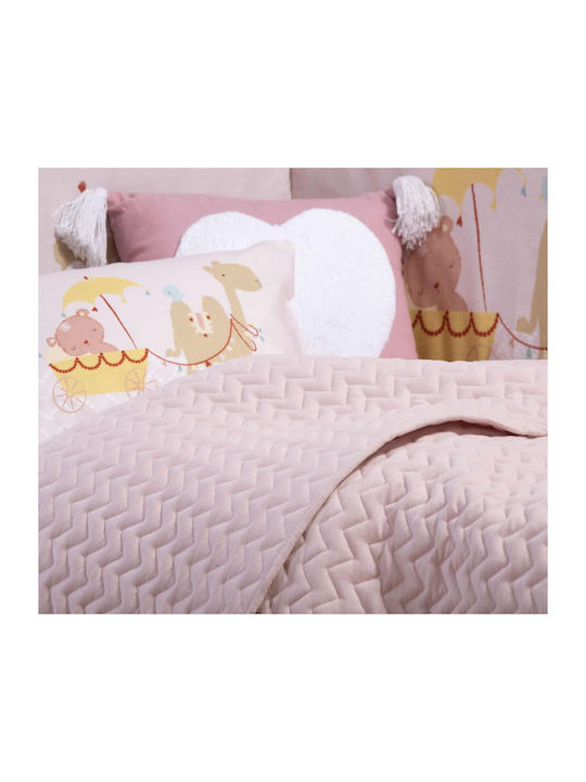 Nef-Nef Homeware Cotton Baby Quilt Flirt 110x150cm Pink