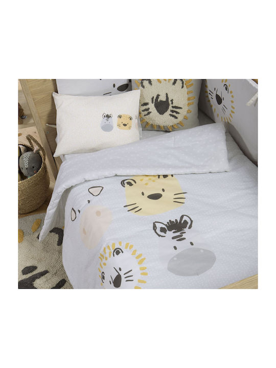 Nef-Nef Homeware Animal Way Βρεφικό Κουβερλί Βαμβακερό Εκρού 110x140cm
