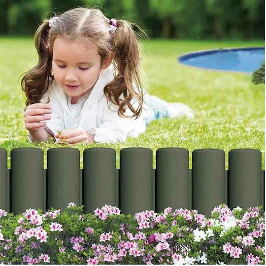 Bama Kunststoff Gartenhecke in Braune Farbe 26cm x 2.3m 6 Stücke