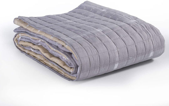 Nef-Nef Homeware Henry Κουβερλί Υπέρδιπλο Microfiber Grey 220x240cm