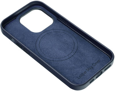 Forcell Leather Mag Coperta din spate Piele artificială Indigo (iPhone 12 Pro Max)