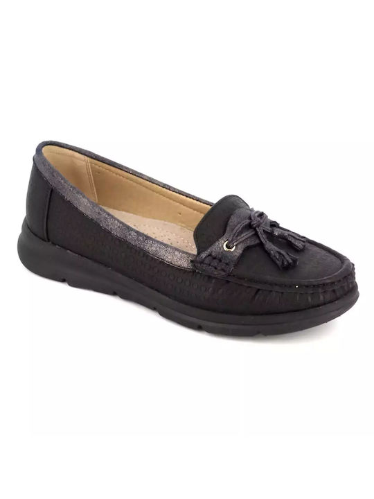 B-Soft Γυναικεία Loafers σε Μαύρο Χρώμα