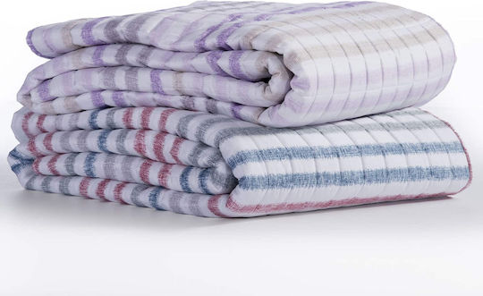 Nef-Nef Homeware Miles Κουβερλί Υπέρδιπλο Microfiber Purple 240x220cm