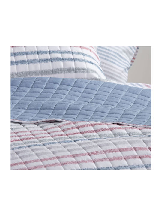 Nef-Nef Homeware Miles Κουβερλί Υπέρδιπλο Microfiber Aqua 220x240cm