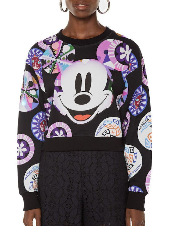 Mickey X Lacroix Cropped Γυναικείο Φούτερ Πολύχρωμο