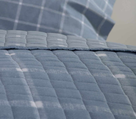 Nef-Nef Homeware Henry Cuvertură Extra-dublu Microfibra Denim 220x240cm