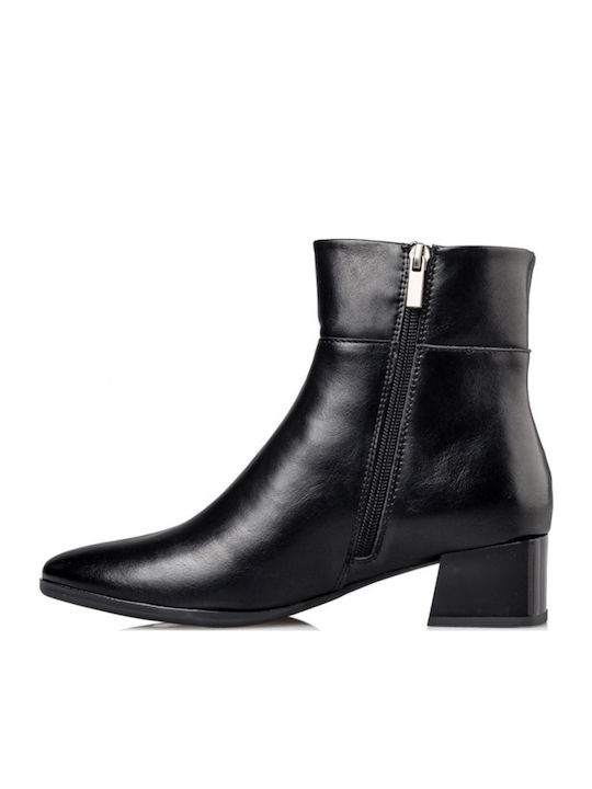Leather Women's Ankle Boots Black