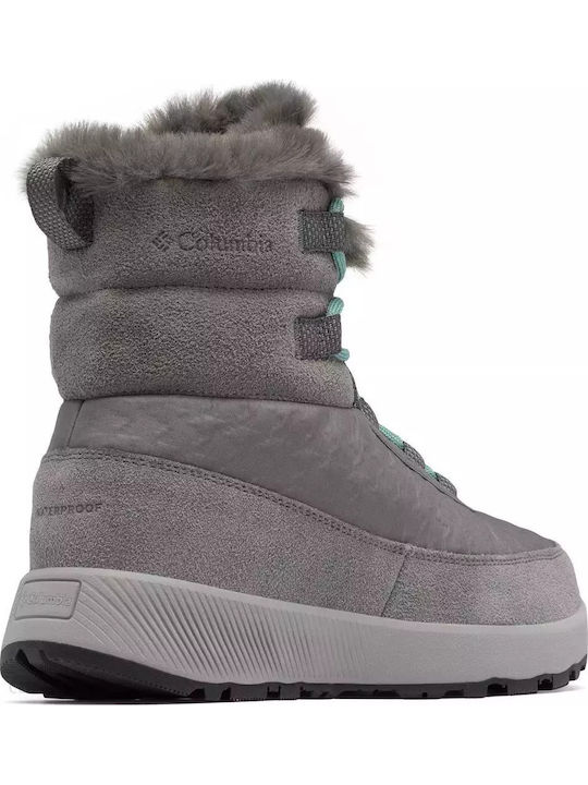 Slopeside Peak Suede Γυναικείες Μπότες Χιονιού με Γούνα Μπεζ