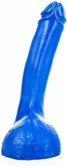 All Black All Blue Ρεαλιστικό Dildo με Όρχεις Μπλε 29cm