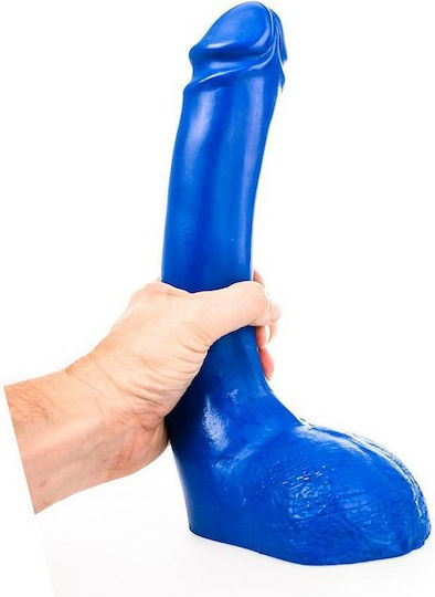 All Black All Blue Ρεαλιστικό Dildo με Όρχεις Μπλε 29cm