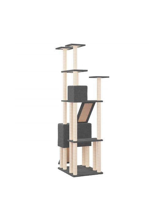 vidaXL Scratching Post Cat Trees Gray 47.5x94x190cm