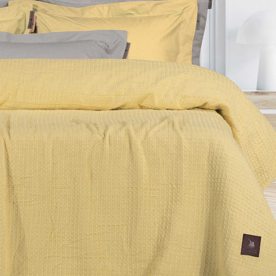 Greenwich Polo Club 3405 Κουβέρτα Πικέ Υπέρδιπλη 230x250εκ. Κίτρινη
