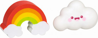 Brunnen Eraser Set for Pencil and Pen Rainbow 1pcs