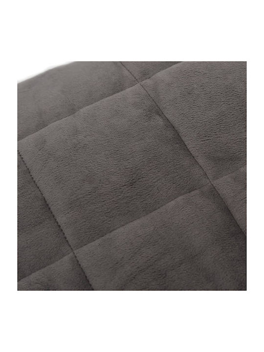 vidaXL Blanket Gravity Velvet Double 200x200cm Gray