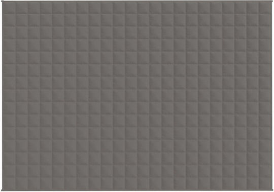 vidaXL Pătură De Gravitație Din Catifea Simplă 155x220cm Gri