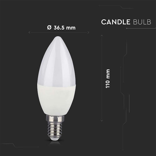 V-TAC Bec Smart LED 4.8W pentru Dulie E14 RGB 470lm Reglabil în intensitate
