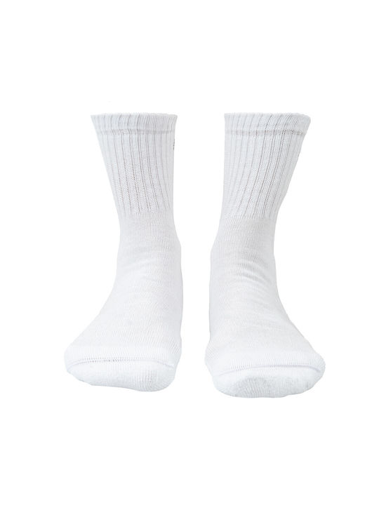 6 Spots Crew Athletic Socks White 1 Pair