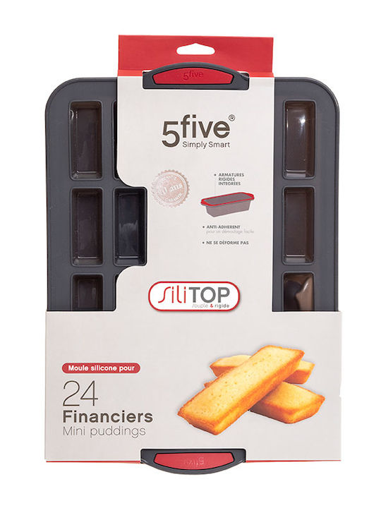 5Five No Coating Silicone Chocolates 24 Cups Baking Pan Silitop 33.2x23.6x2.7cm