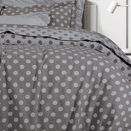 Greenwich Polo Club Duvet Cover Set Cotton Queen with 2 Pillowcases 220x240 2142 Gray