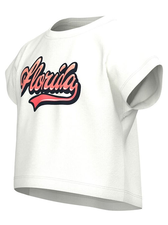 Kids' Crop Top Short Sleeve White