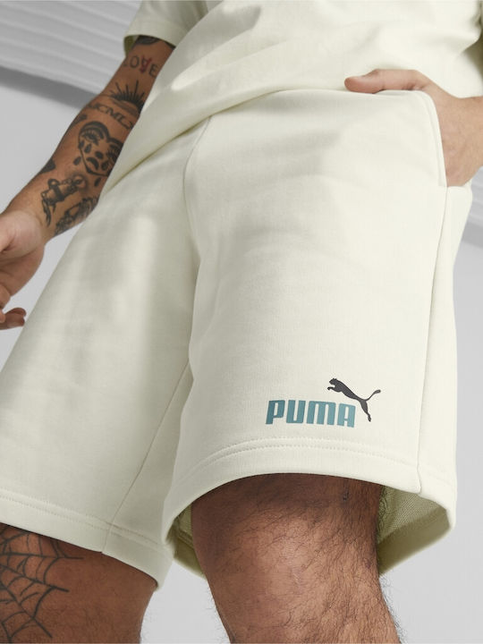 Puma Essentials + 2 Colour Pantaloni scurți sport bărbați Ecru