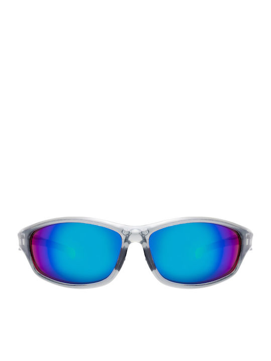 Riviera Men's Sunglasses with Plastic Frame Griggio/Mirror Blue 9309-02