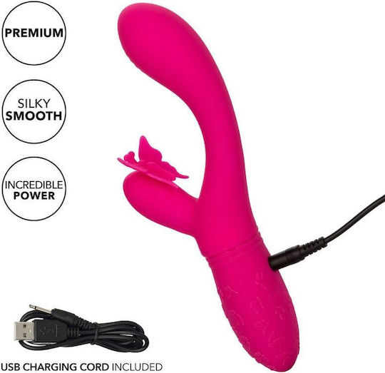 Calexotics Butterfly Kiss Flutter Δονητής Rabbit Ροζ