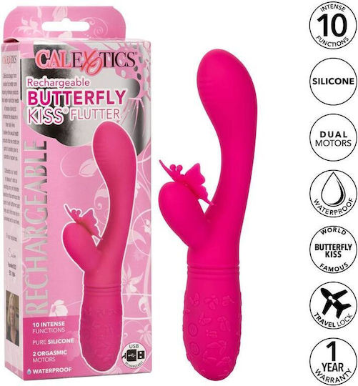 Calexotics Butterfly Kiss Flutter Δονητής Rabbit Ροζ