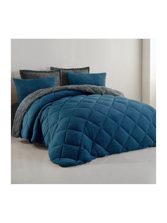 Dimcol Duvet Cover Queen 220x240cm 1860 B18 Dark Blue 750 GSMGsm