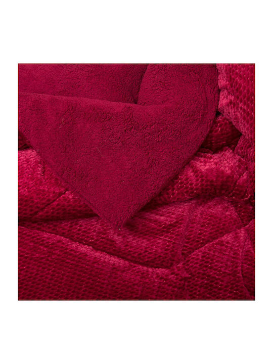 Viopros Duvet Cover Queen 220x240cm Ανόβερο Bordeaux