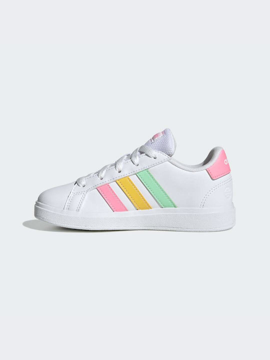 Adidas Παιδικά Sneakers Grand Court Cloud White / Pulse Mint / Beam Pink