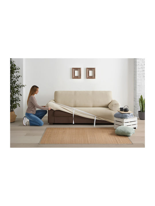 Mc Decor Delos Elastische Abdeckung für Dreisitziges Sofa Linen 170εκ. 1Stück MCL.EL.DHLOS.TR-LINO