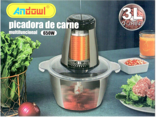 Andowl Πολυκόπτης Multi 650W με Δοχείο 3lt Inox