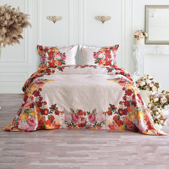 Makis Tselios Home Duvet Set Queen 240x260cm Giardino Multicolour 3pcs 350 GSMGsm
