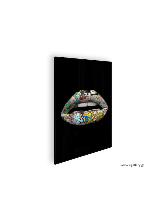 Graffiti Lips Painting on Canvas 35x50cm