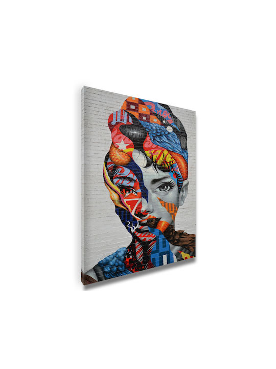 Graffiti Portrait De La Femme Painting on Canvas 20x30cm